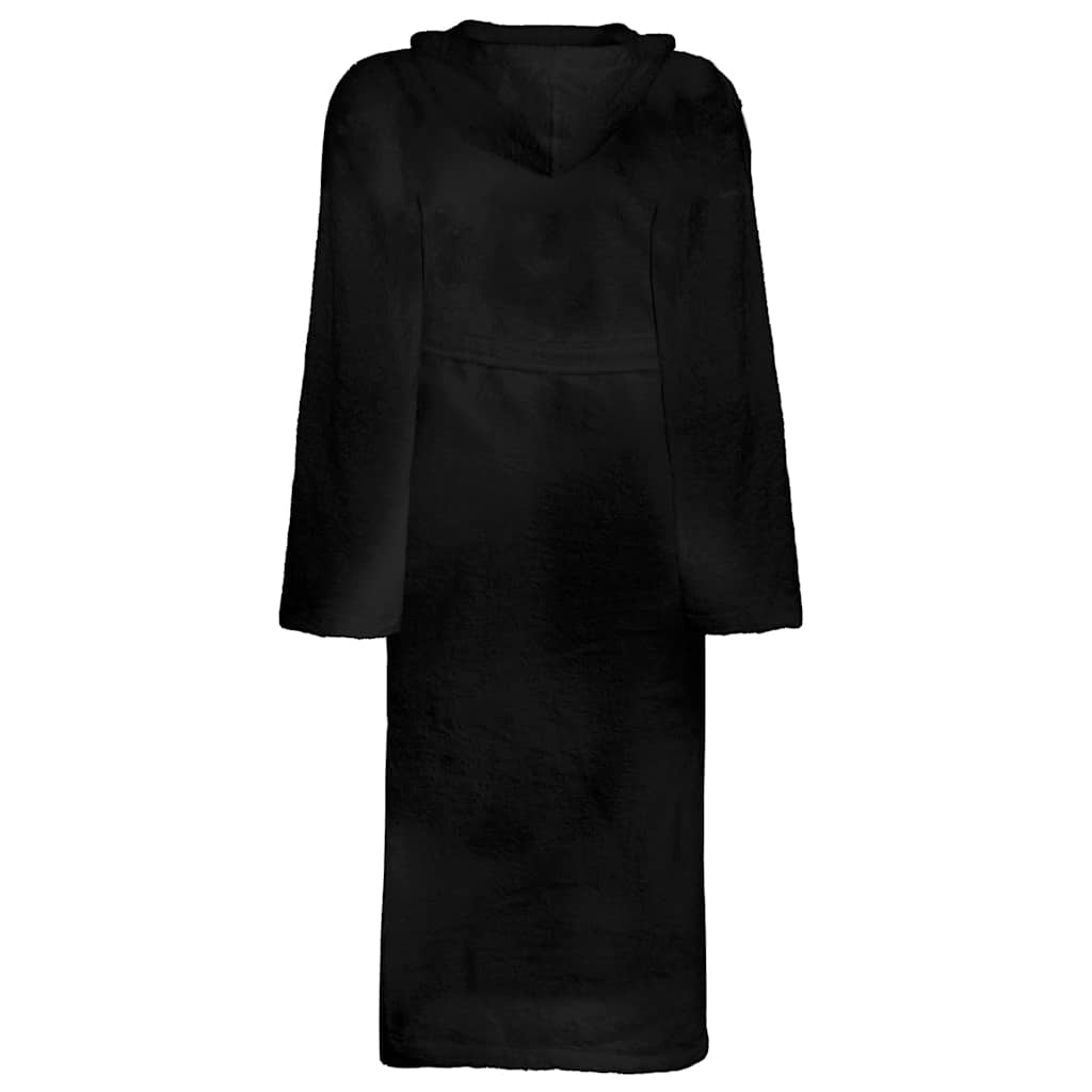 Vidaxl badjas kinn zwart xxxl katoen