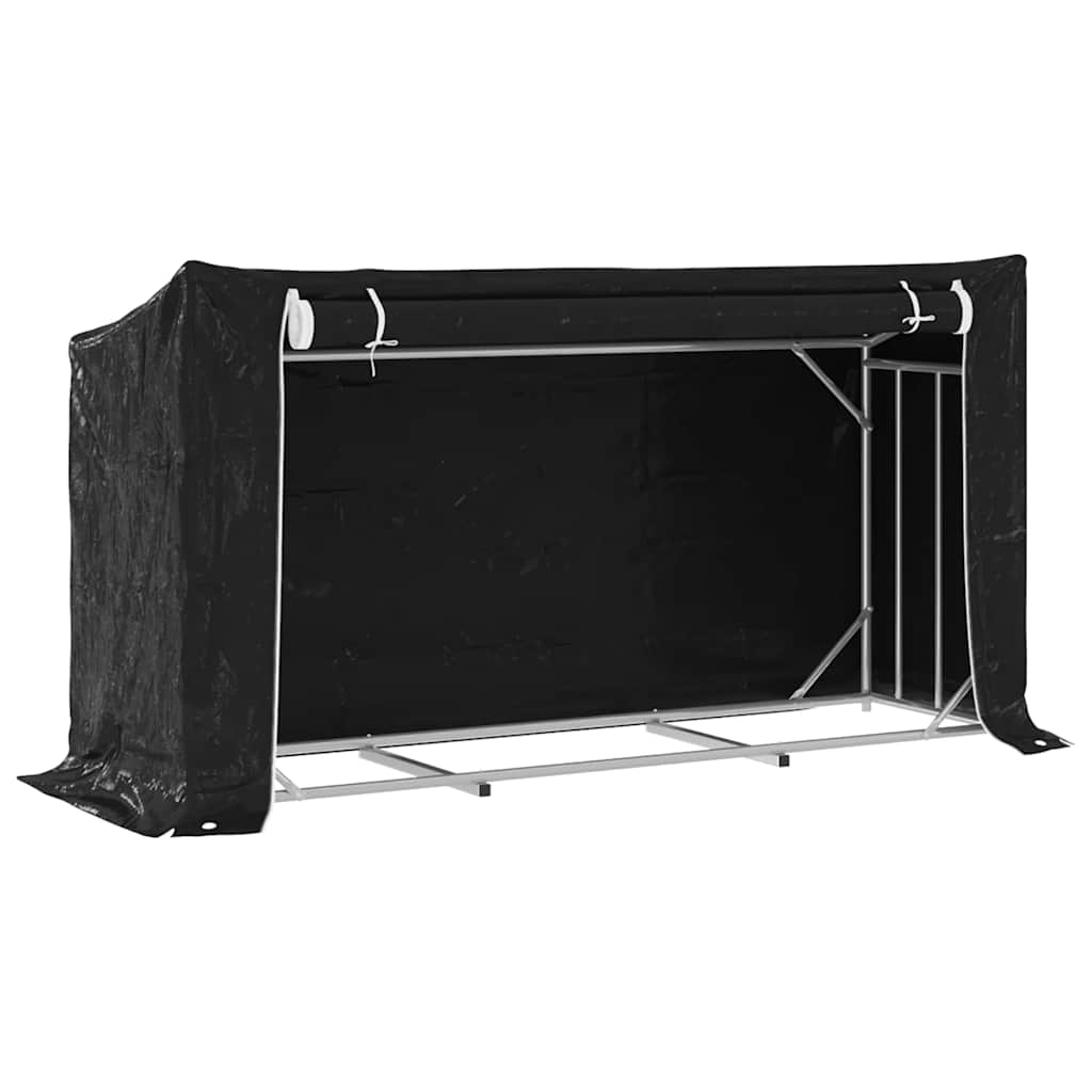 Vidaxx Kaminholzregal mit Regenschutz 200,5x60,5x110,5 cm Stahl