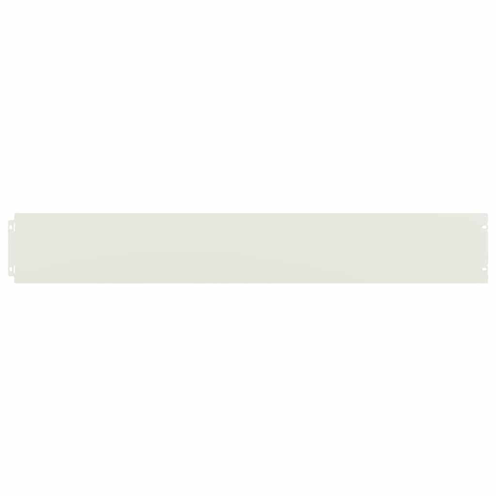 Vidaxl gazonranden 10 st 15x103 cm koudgewalst staal wit