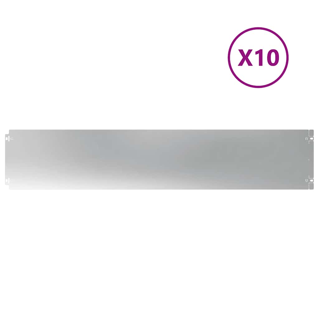 Vidaxl gazonranden 10 st 20x103 cm gegalvaniseerd staal