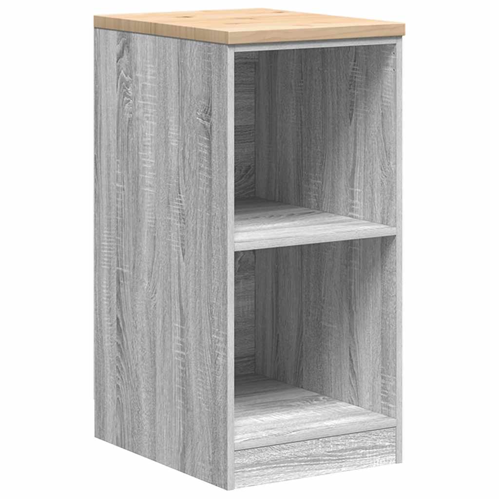 Vidaxl garagekast 40x51x85 cm massief grenenhout grijs sonoma