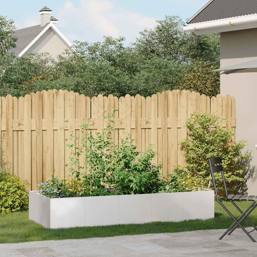 Vidaxl plantenbak 200x80x40 cm roestvrij staal