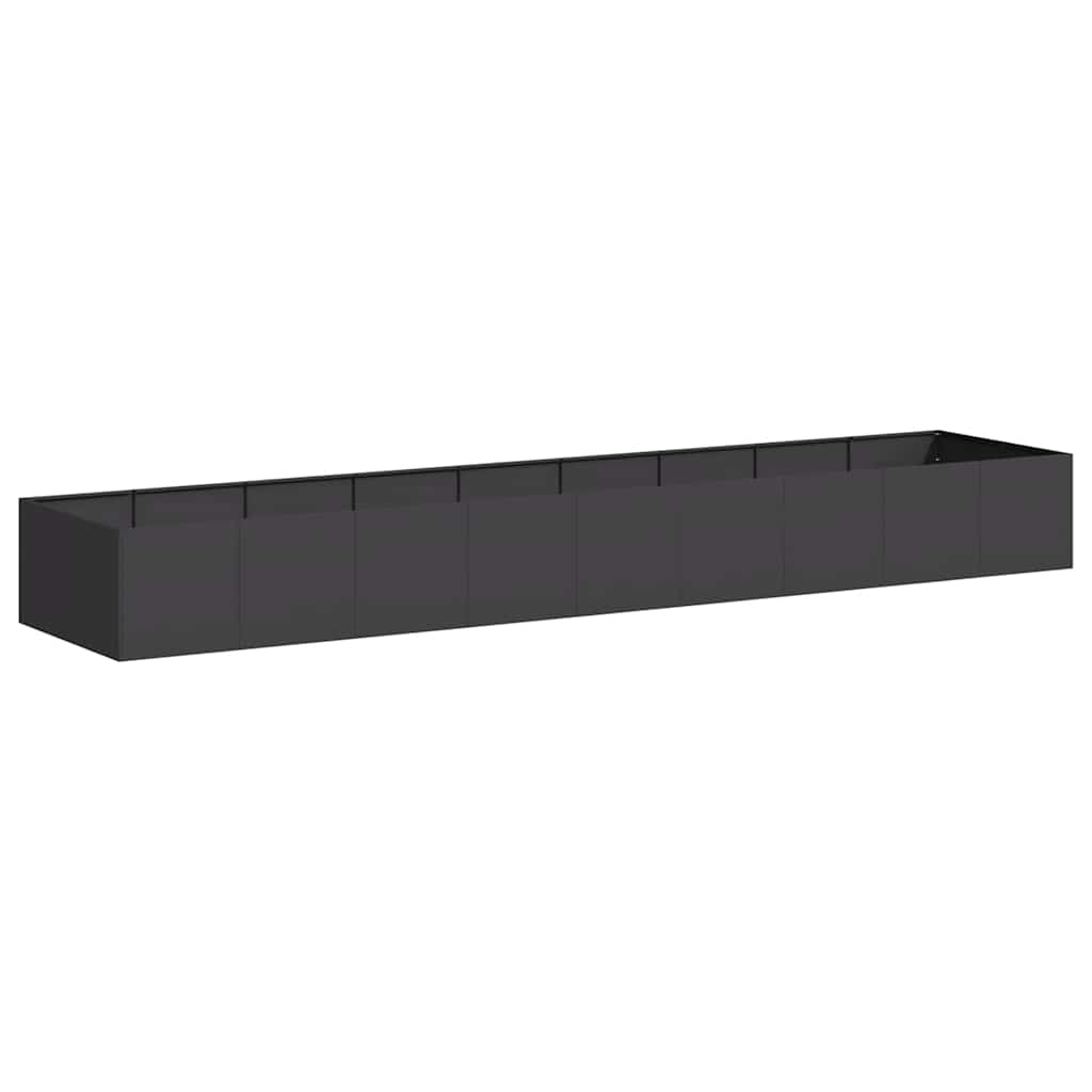 Vidaxl plantenbak 360x80x40 cm staal zwart