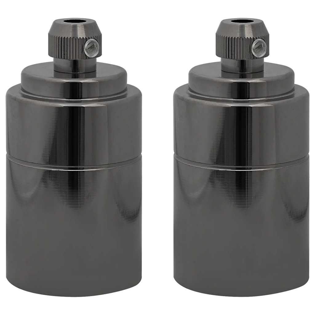 Vidaxl lamphouders 2 st glanzend zwart e27