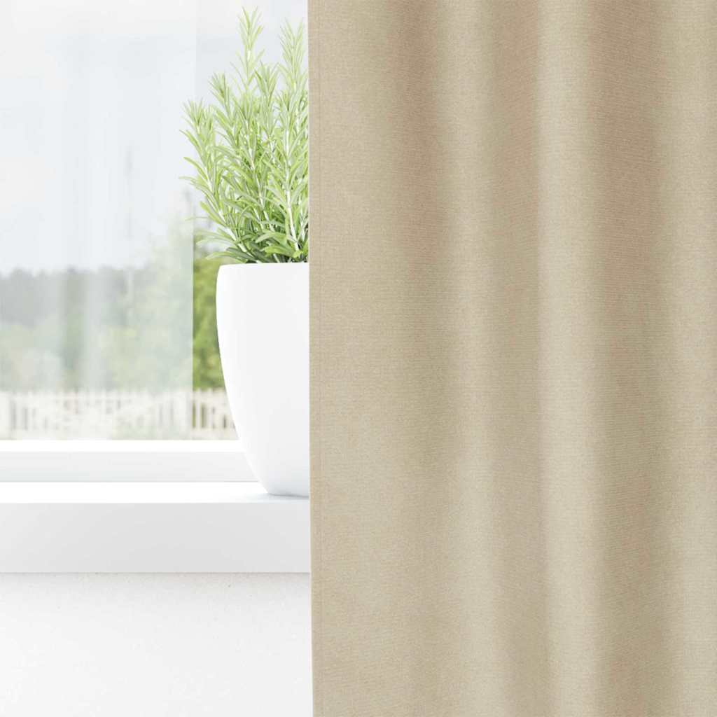Vidaxl verduisterende gordijnen 2 pcs crème 140 x 175 cm fluweel