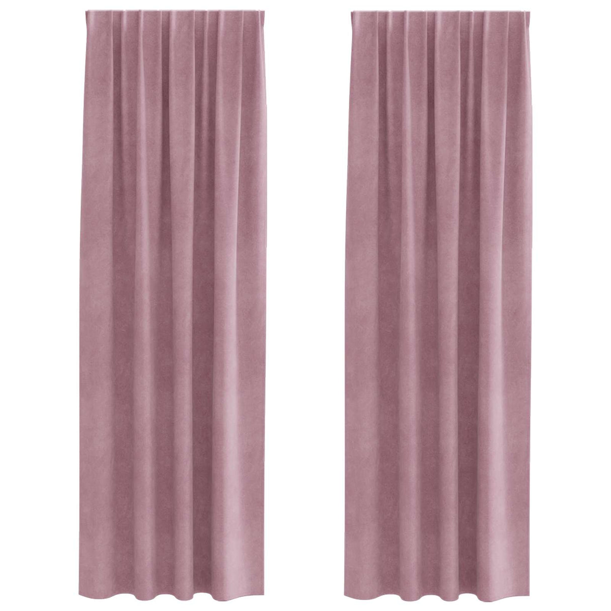 Vidaxl verduisterende gordijnen 2 pcs donkerroze 140 x 225 cm fluweel