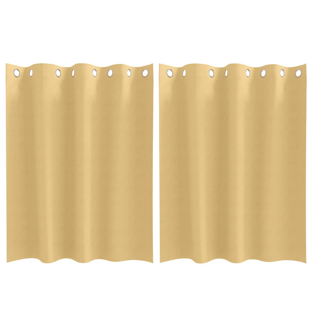 Vidaxl zwart-out gordijnen met ringen 2 pcs beige 140 x 140 cm