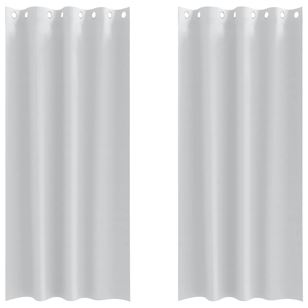 Vidaxl zwart-out gordijnen met ringen 2 pcs bleekgrijs 245 x 140 cm