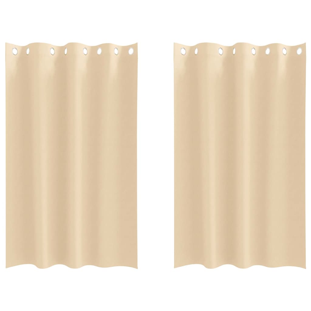Vidaxl zwart-out gordijnen met ringen 2 pcs crème 175 x 140 cm