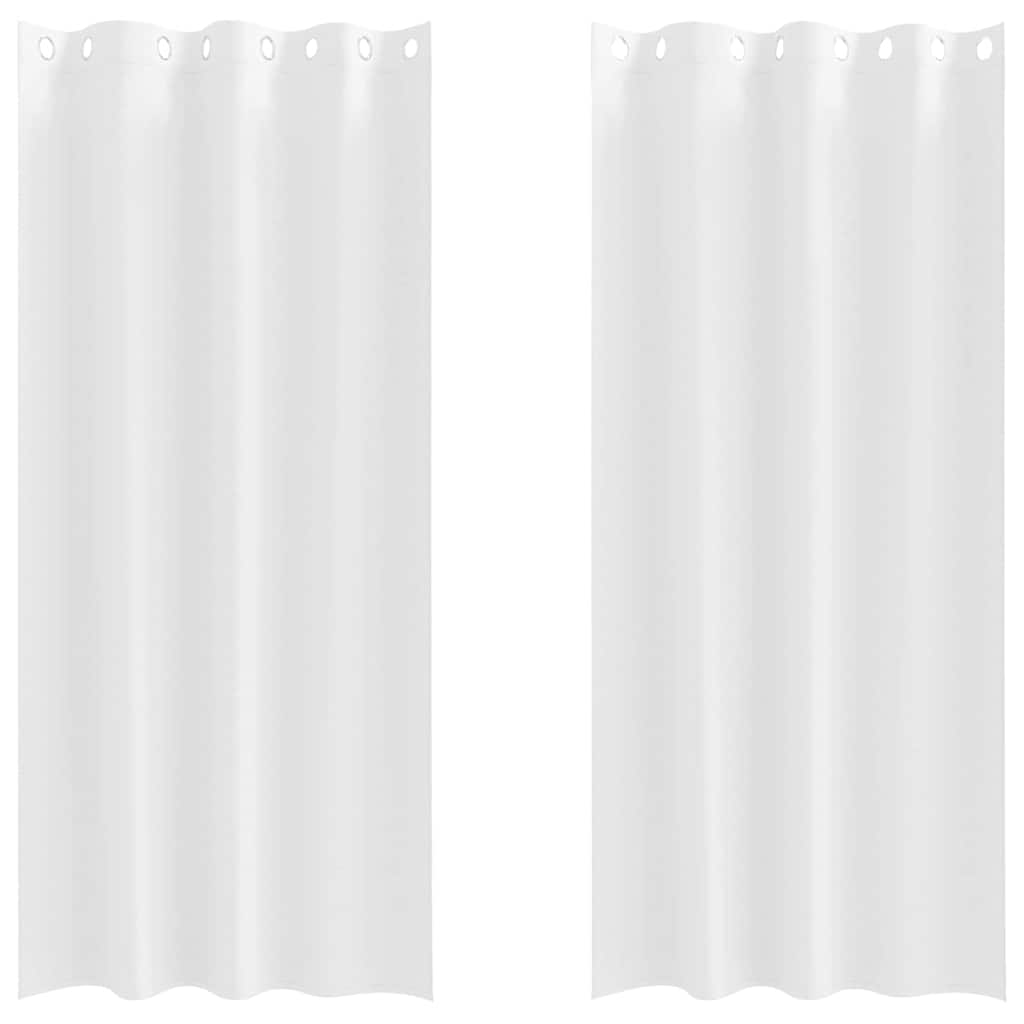 Vidaxl zwart-out gordijnen met ringen 2 pcs puur wit 260 x 140 cm