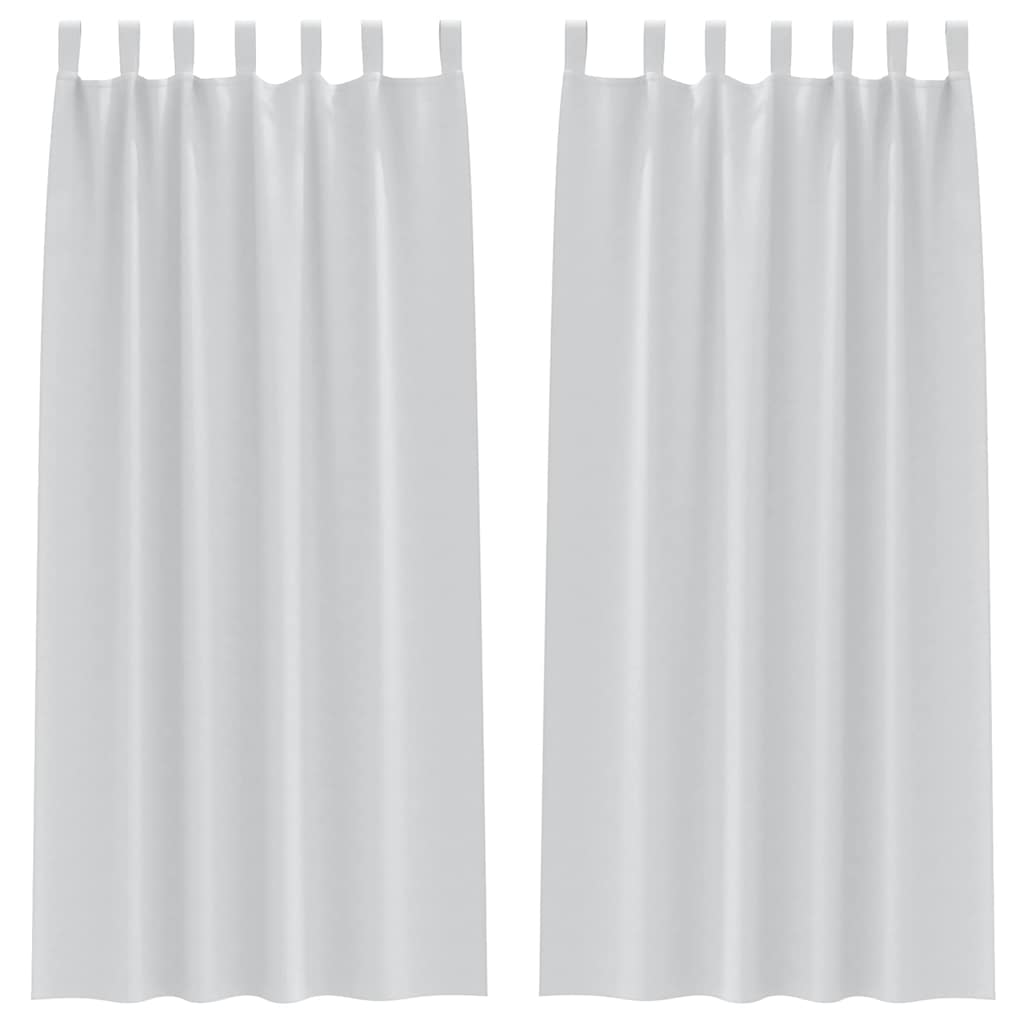 Vidaxl zwart-out gordijnen met ringen 2 pcs bleekgrijs 245 x 140 cm