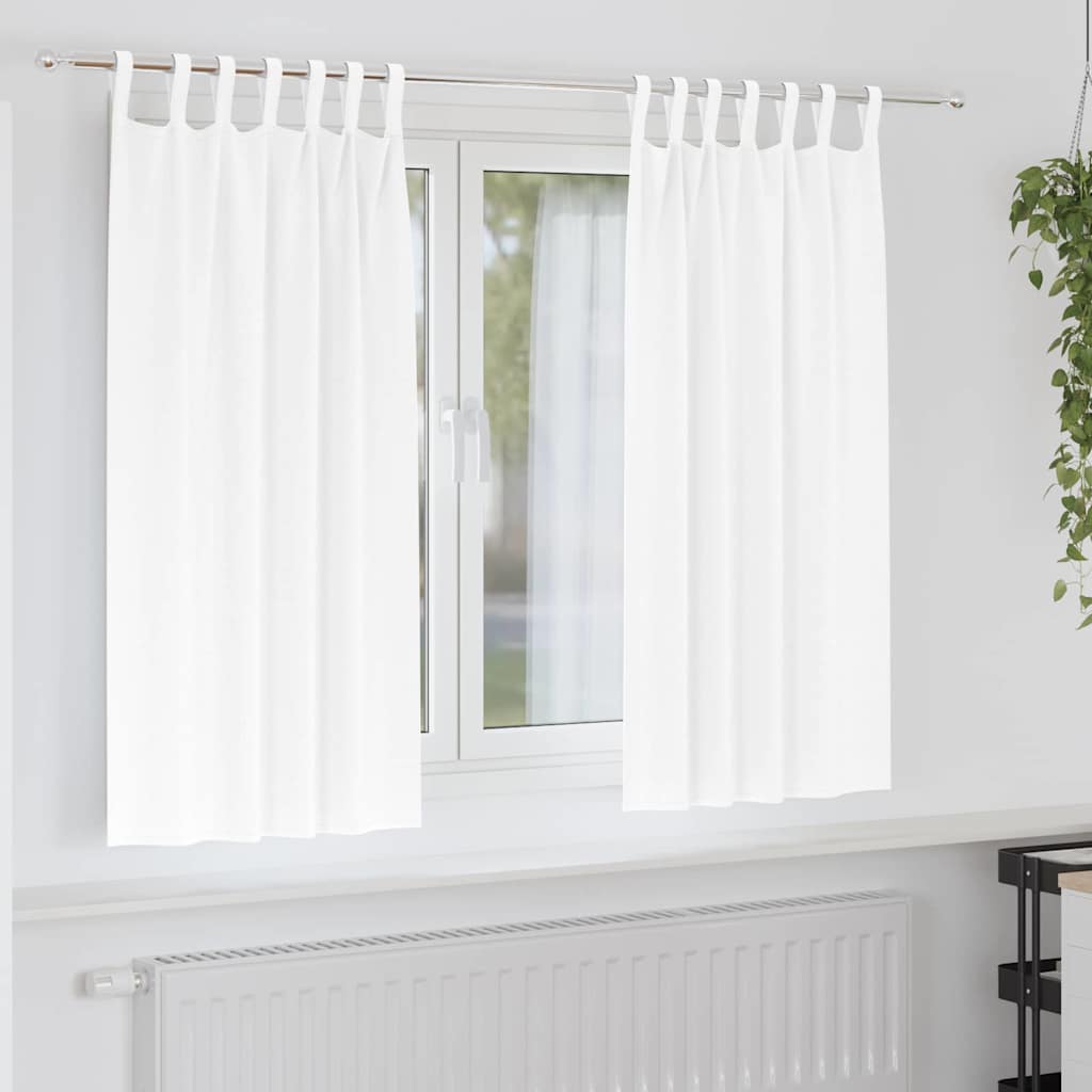 Vidaxl zwart-out gordijnen met ringen 2 pcs puur wit 175 x 140 cm