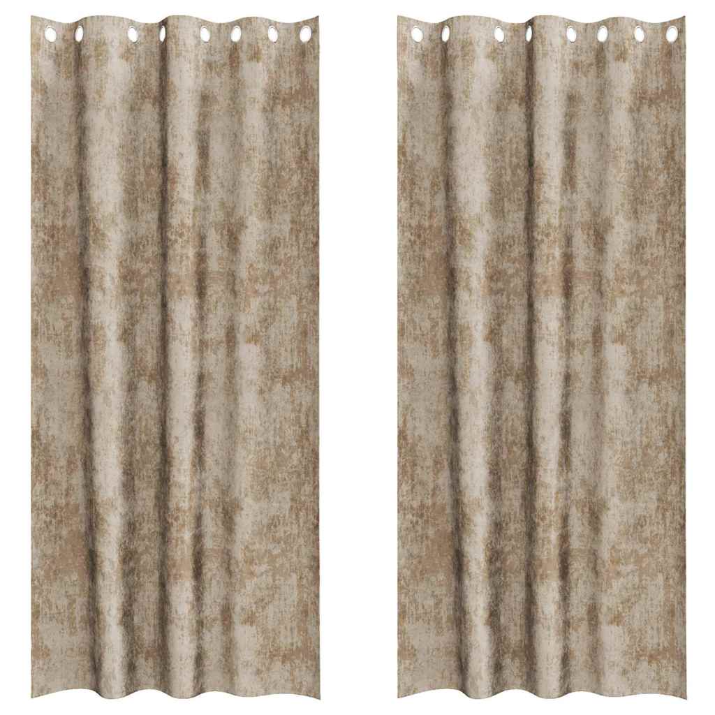 Vidaxl velvet gordijnen 2 pcs champagne 245 x 140 cm fluweel