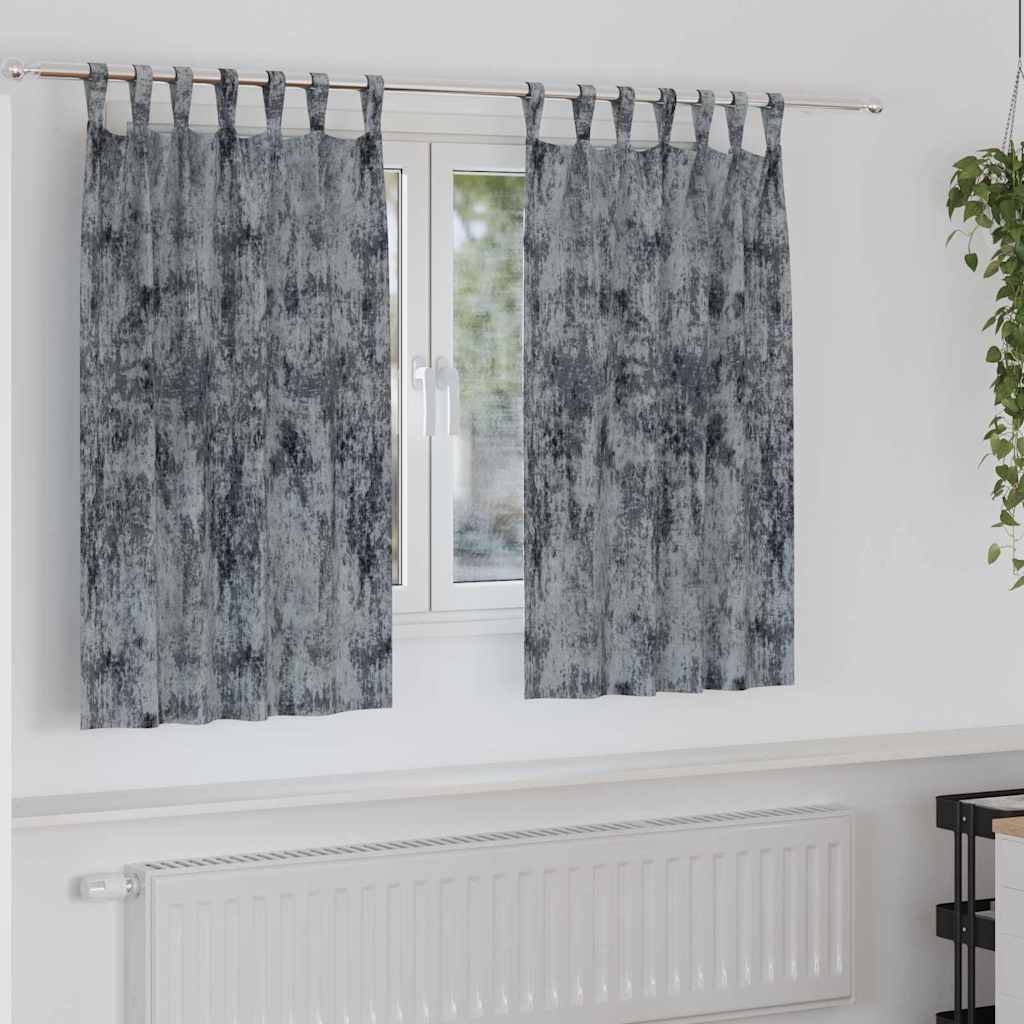 Vidaxl velvet gordijnen 2 pcs zilvergrijs 140 x 140 cm fluweel