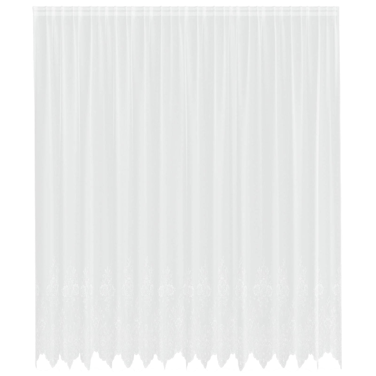 Vidaxl kantgordijn met gordijnen bloemen wit 300 x 400 cm polyester