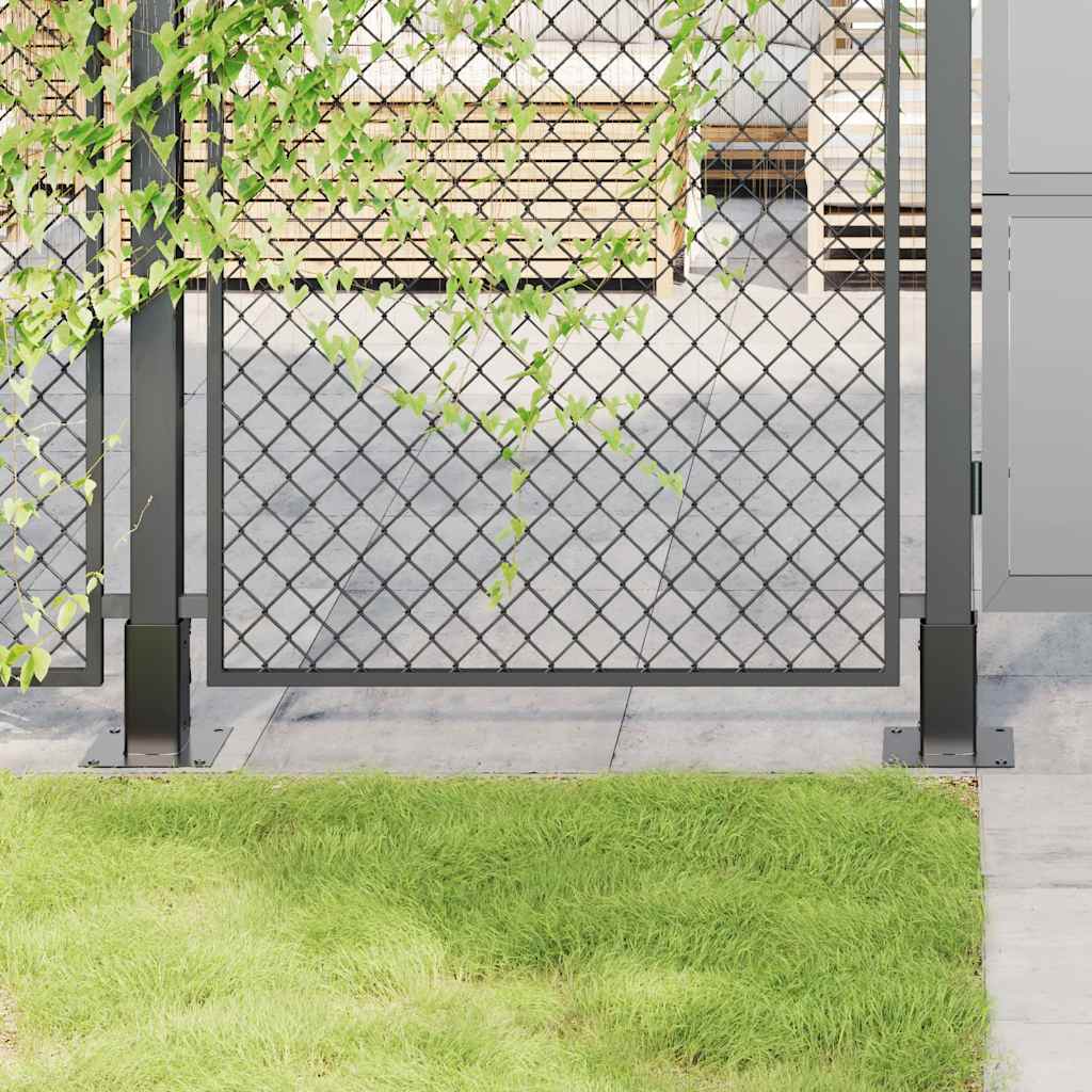 Vidaxl spokkels vierkant 4 st 71x71 mm gepoedercoat staal antraciet