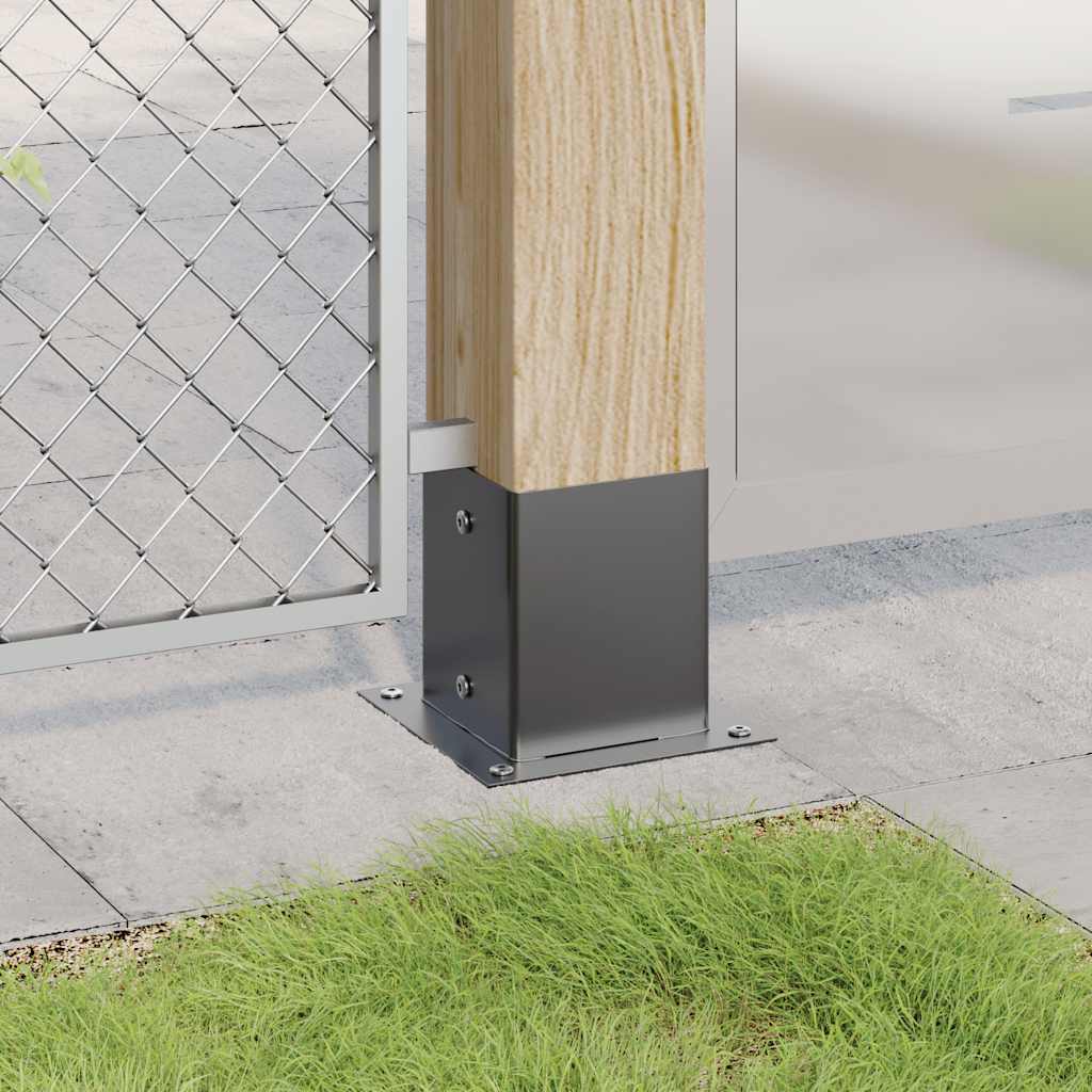 Vidaxl spokkels vierkant 4 st 101x101 mm gepoedercoat staal antraciet