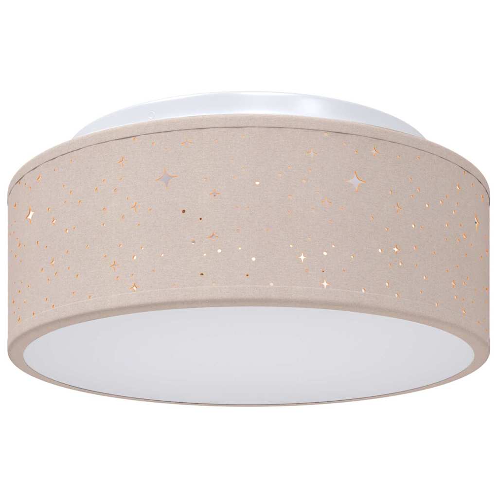 Vidaxl plafonnière met schijnwerpers taupe 30 x 30 x 13,5 cm stof