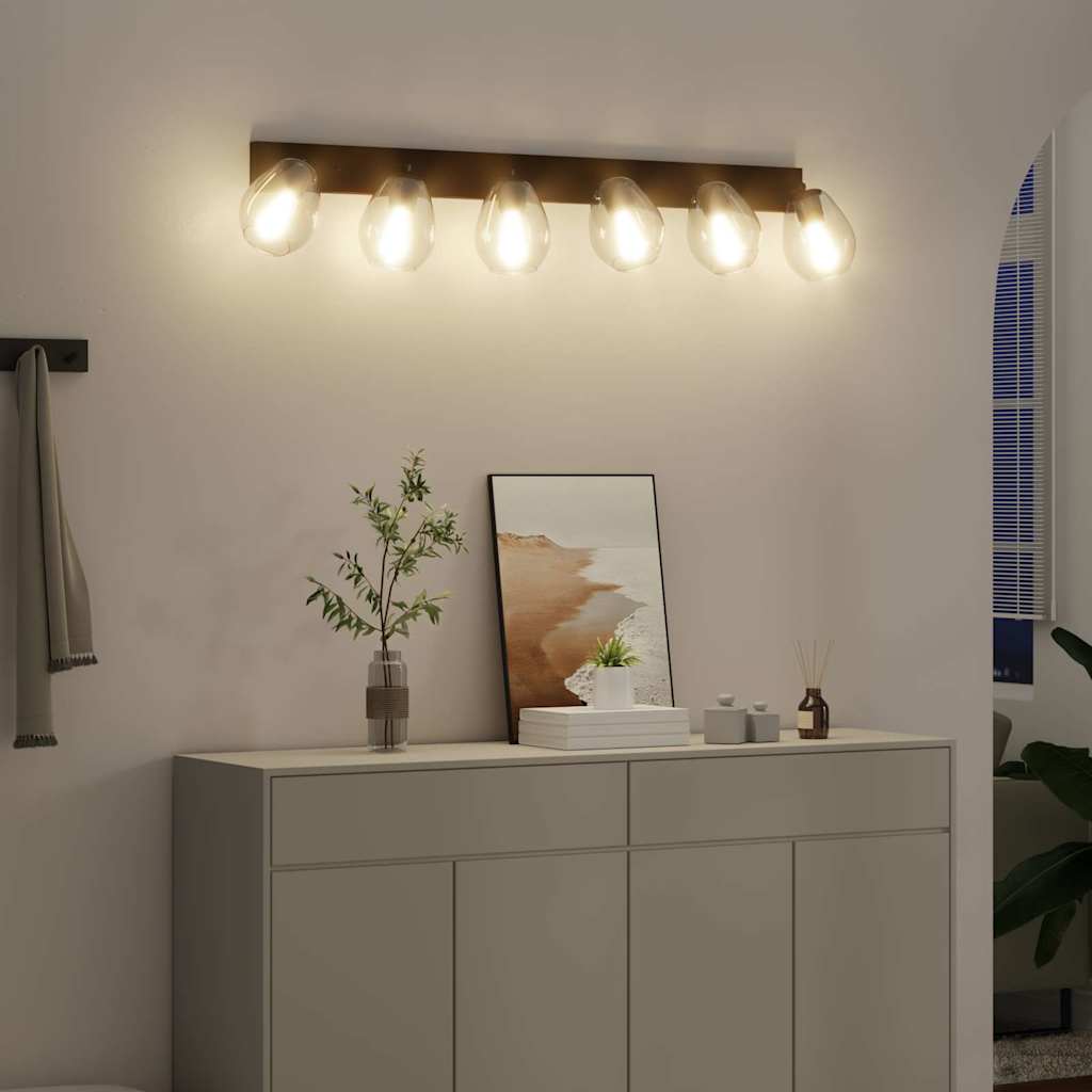 Vidaxl plafondspot zwart 110,5 x 13 x 26 cm glas en metaal