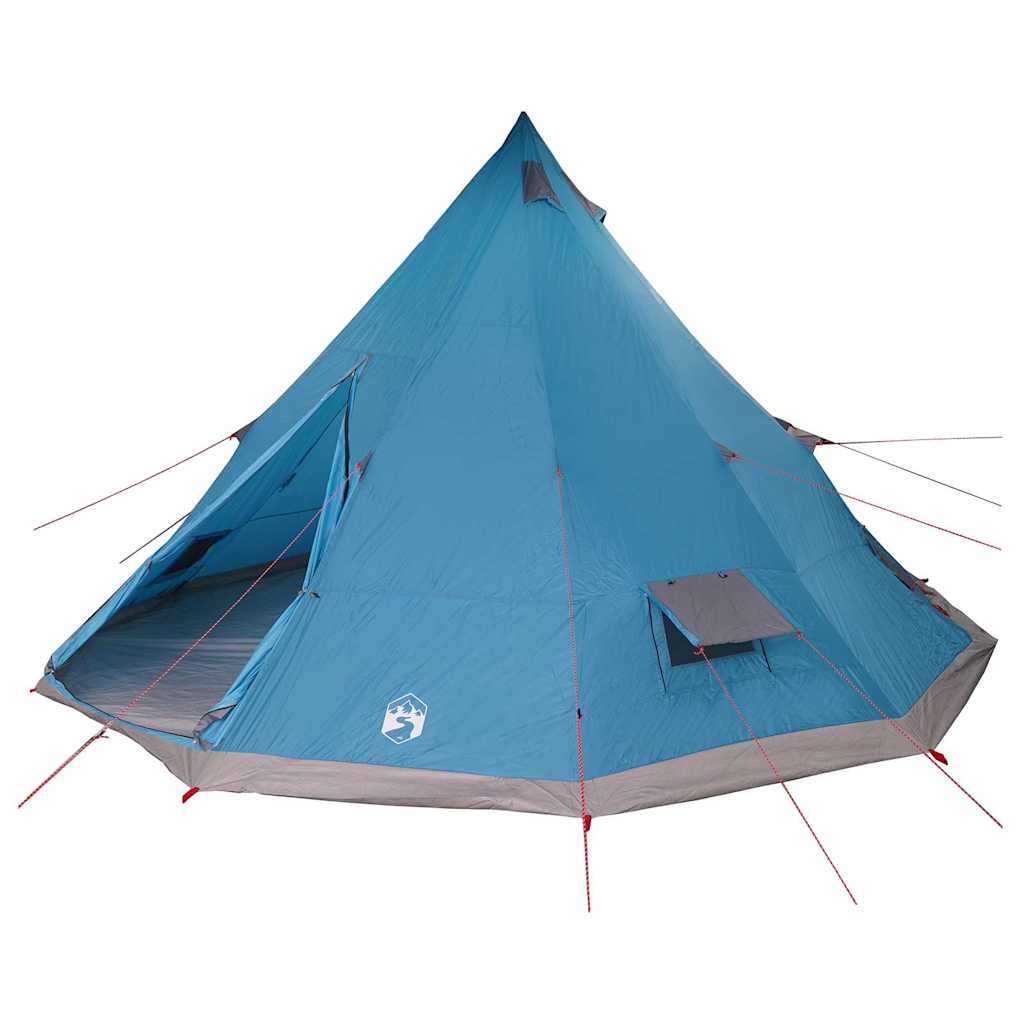 Vidaxl familie tipi tent tipi blauw en grijs 560 x 560 x 300 cm