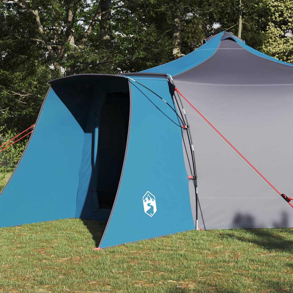 Vidaxl tipi tent met dak blauw en grijs 492 x 492 x 275 cm stof