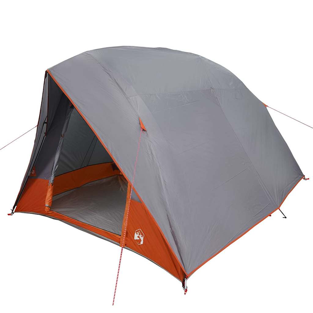 Vidaxl camping tent met dak grijs en oranje 320 x 275 x 190 cm taft