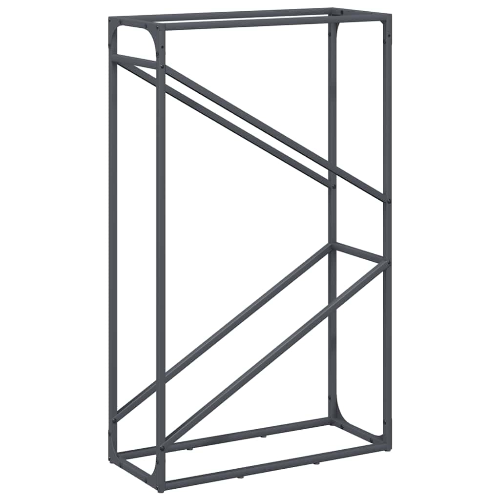 Vidaxl brandhoutrek 60x25x100 cm koudgewalst staal antracietkleurig