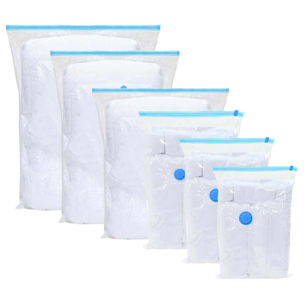 Vidaxl opslagzakken 10 pcs transparant en blauw 130 x 100 cm