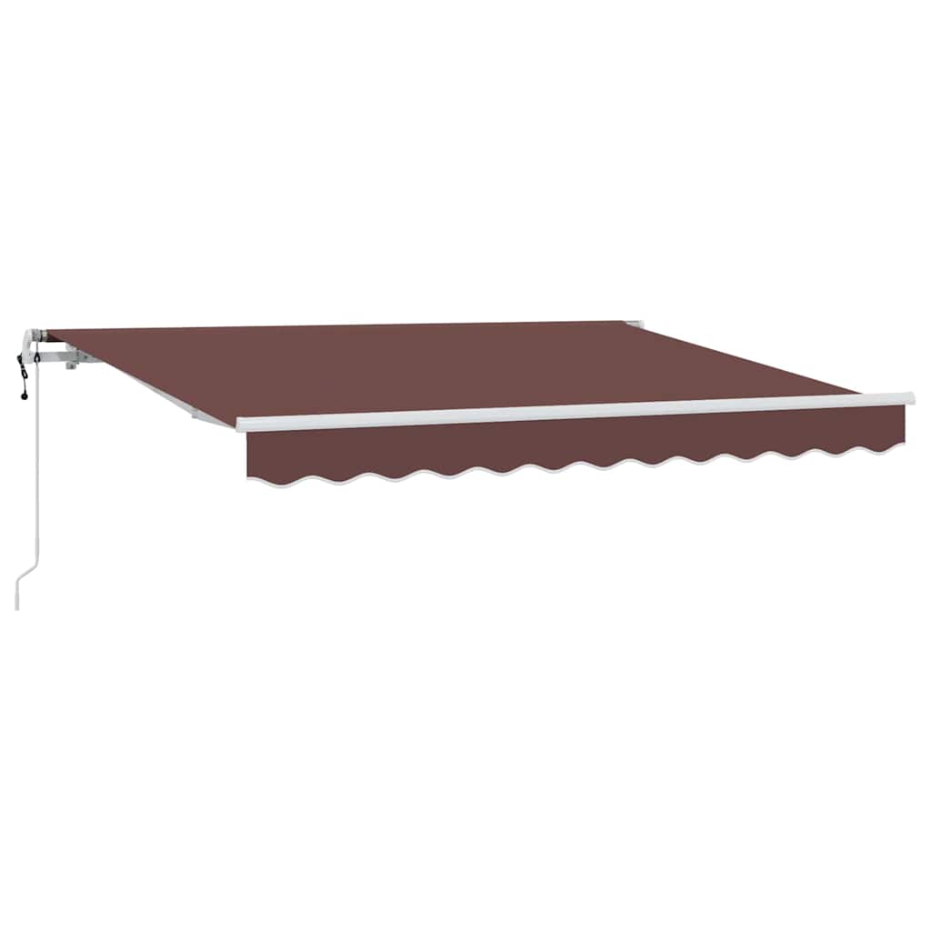 Vidaxl inklapbaar zonnescherm bruin 350 x 200 cm stof