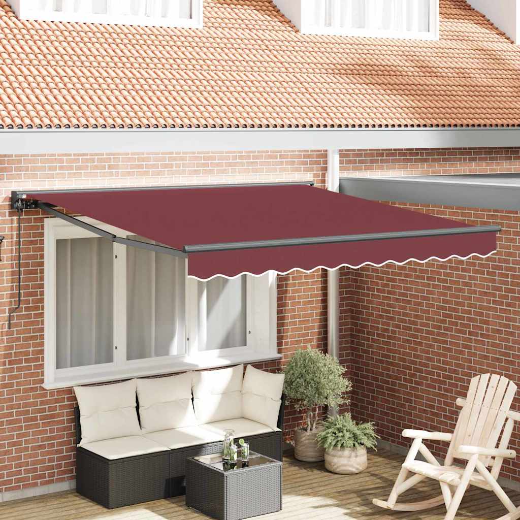 Vidaxl inklapbaar zonnescherm bordeauxrood 300 x 250 cm