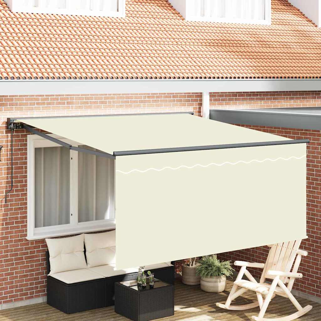 Vidaxl inklapbaar zonnescherm crème 350 x 250 cm