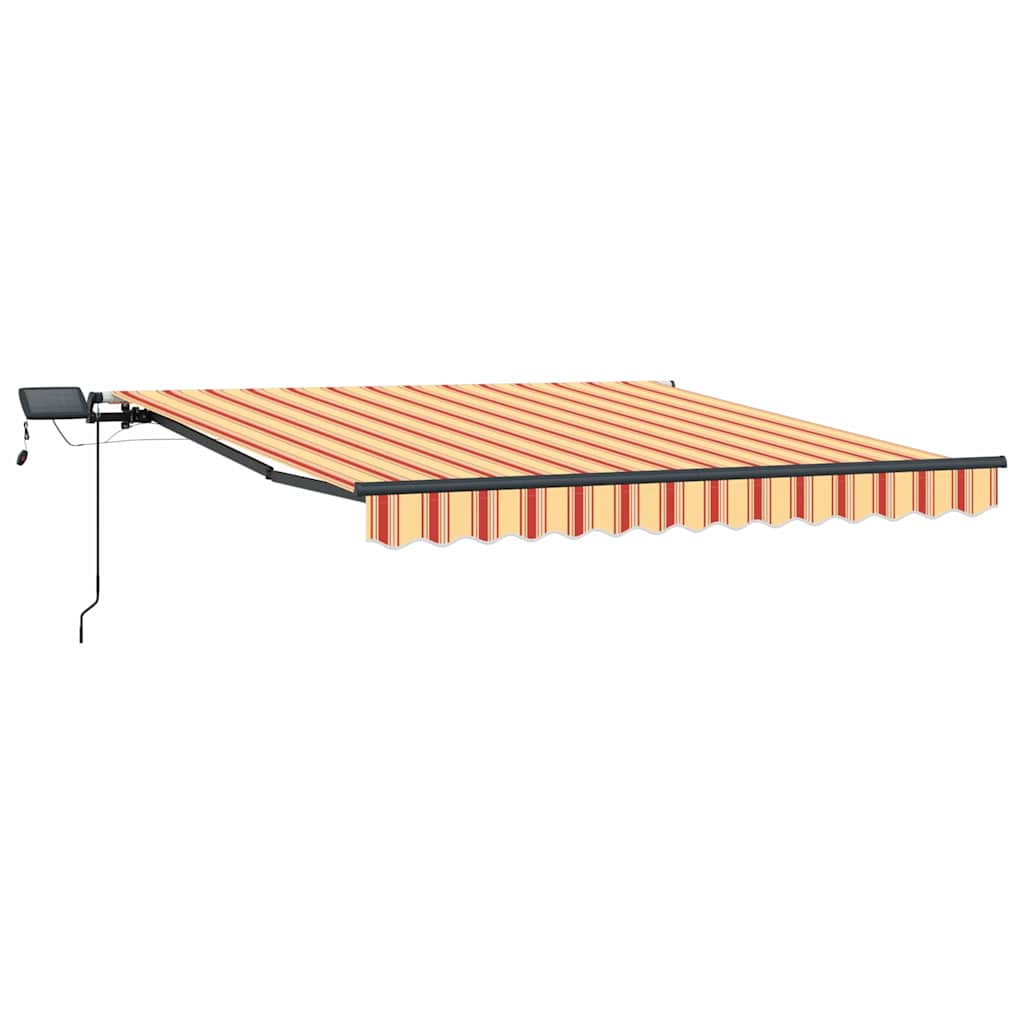 Vidaxl inklapbaar zonnescherm geel en oranje 350 x 250 cm stof