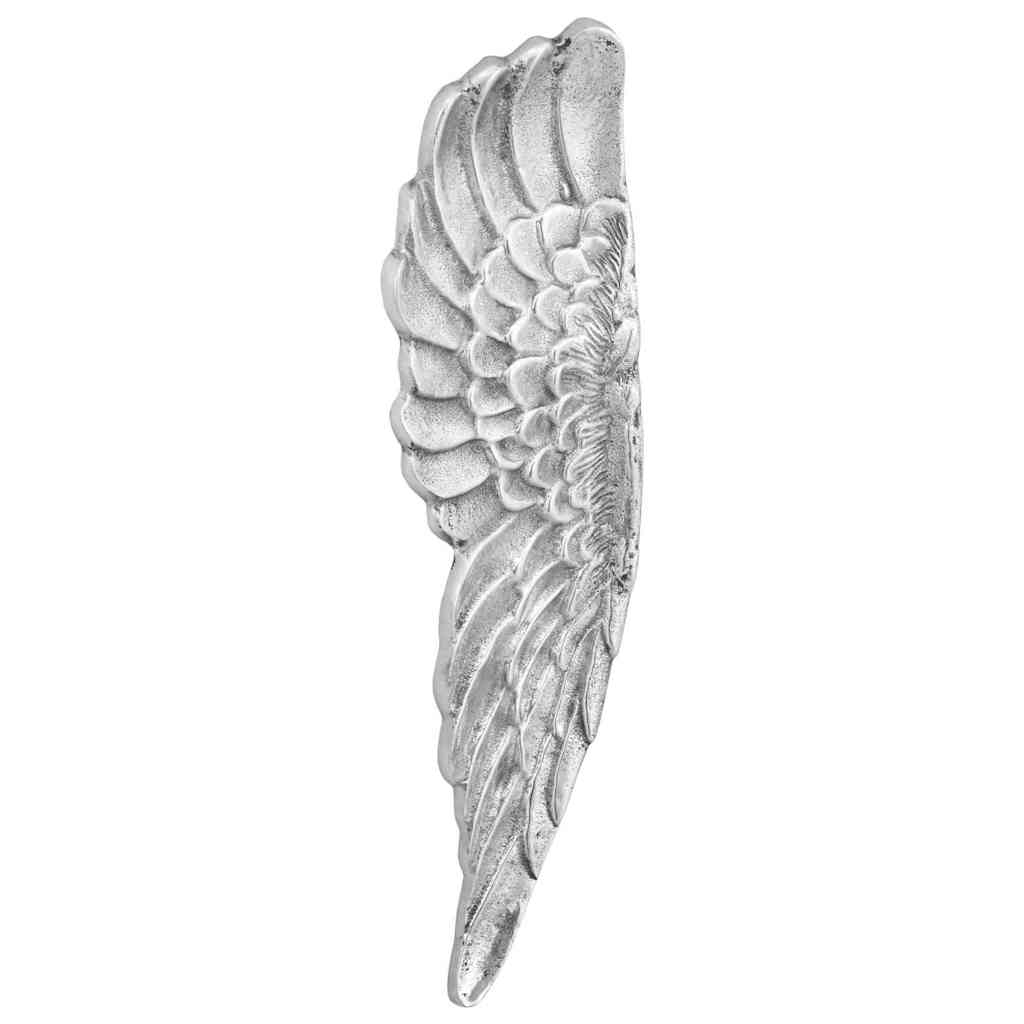 Vidaxl vleugels beeldhouwwerk zilver 31 x 5 x 91 cm aluminium