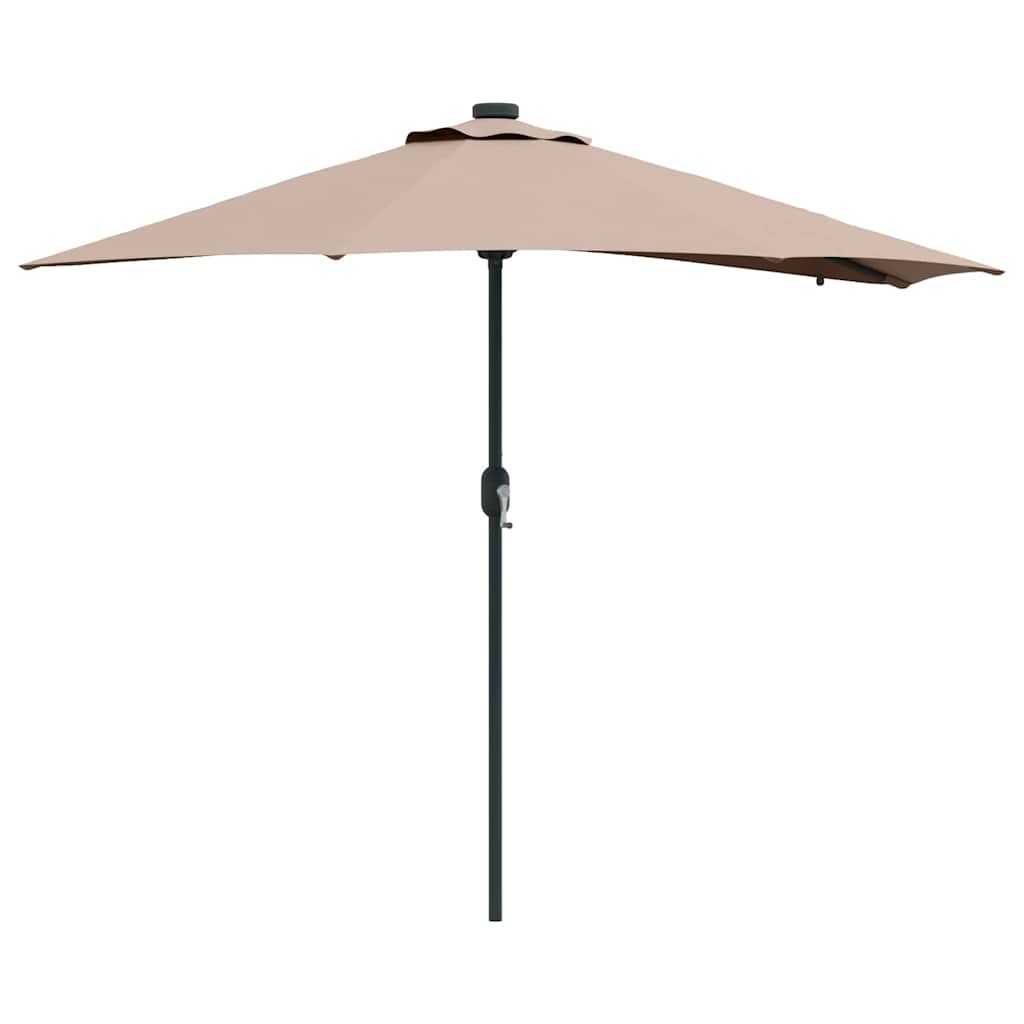 Vidaxl tuinparasol taupe 294 x 150 x 223 cm polyester en staal