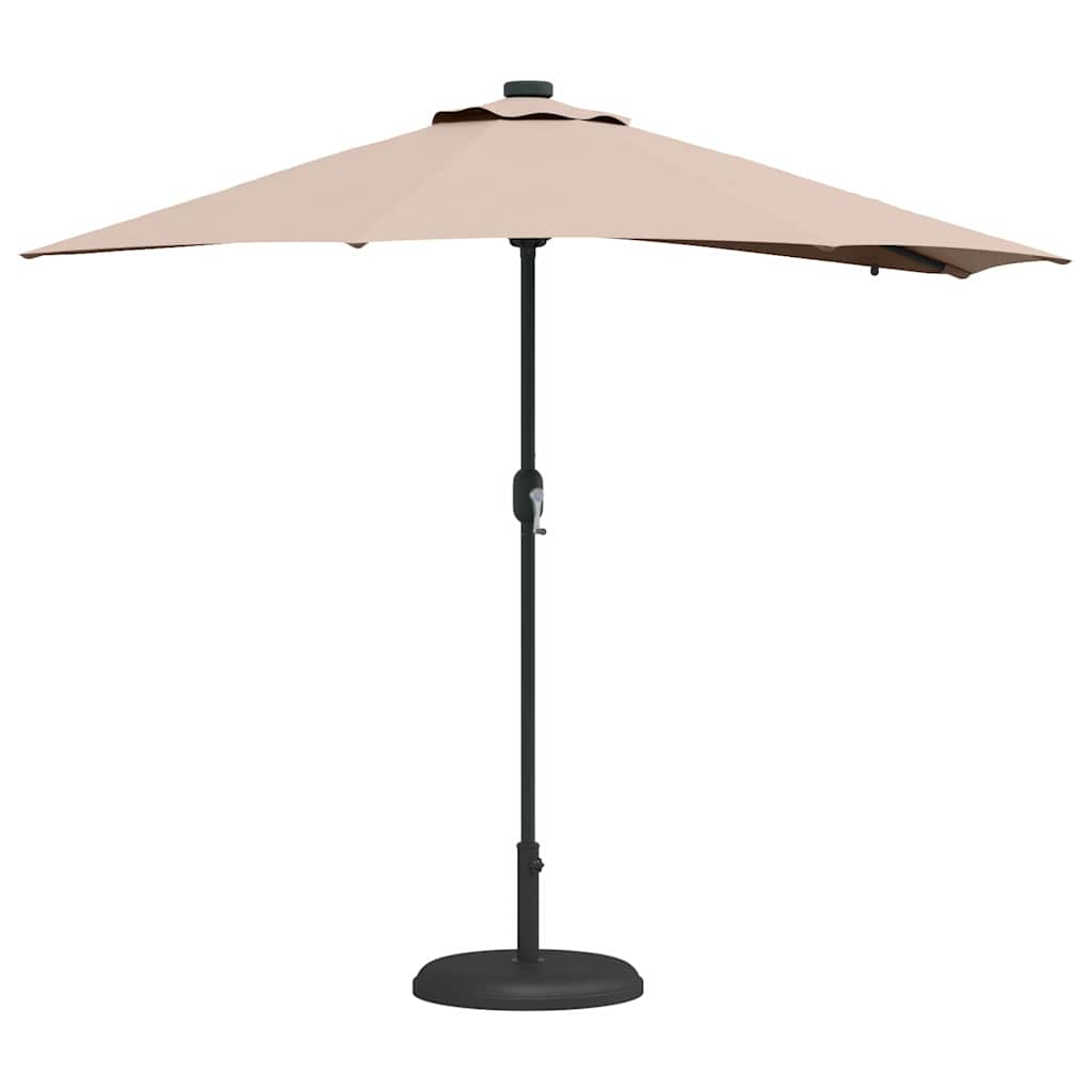 Vidaxl tuinparasol taupe 294 x 150 x 223 cm polyester en staal