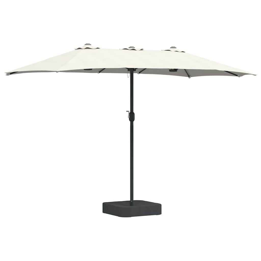 Vidaxl tuinparasol zand 385 x 209 x 244 cm polyester en staal
