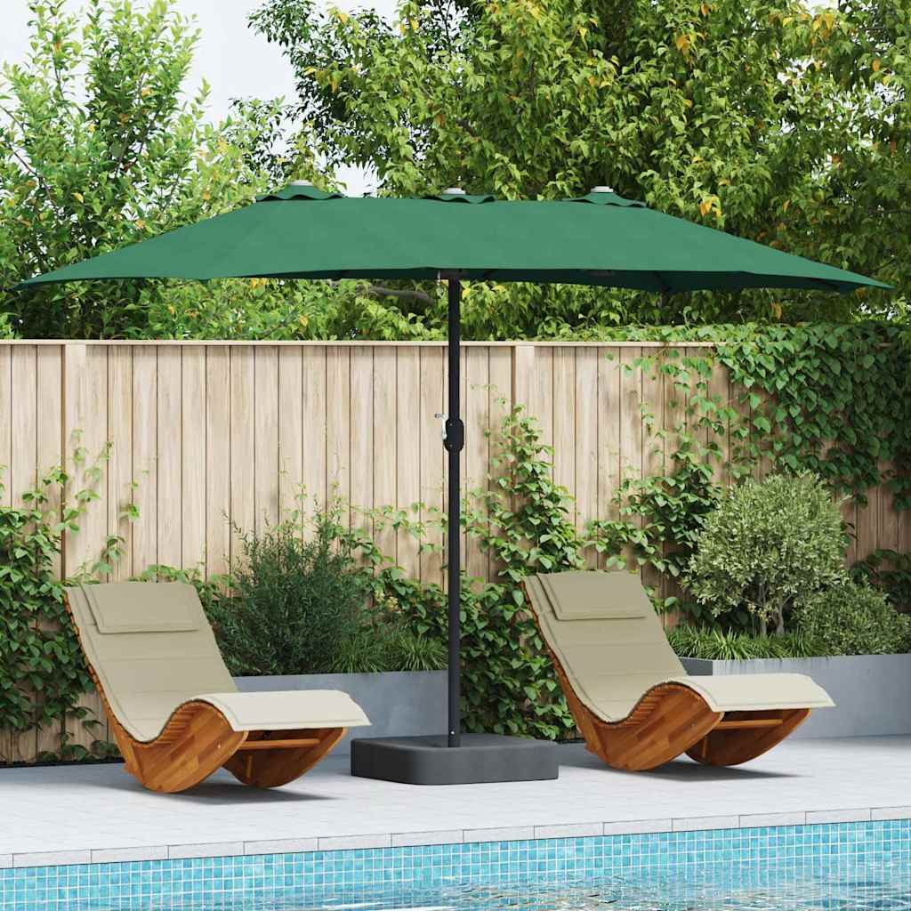 Vidaxl tuinparasol groen 385 x 209 x 244 cm polyester en staal