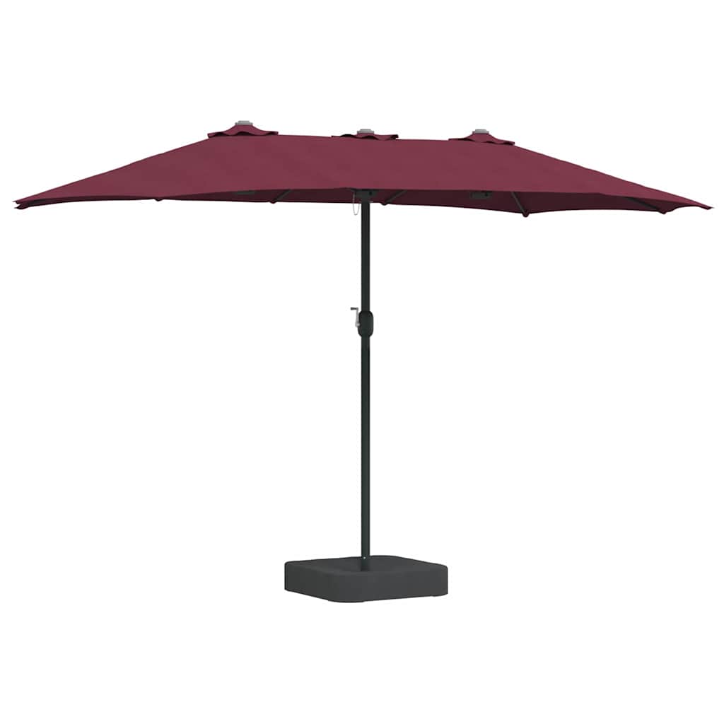 Vidaxl tuinparasol bordeaux rood 385 x 209 x 244 cm polyester en staal