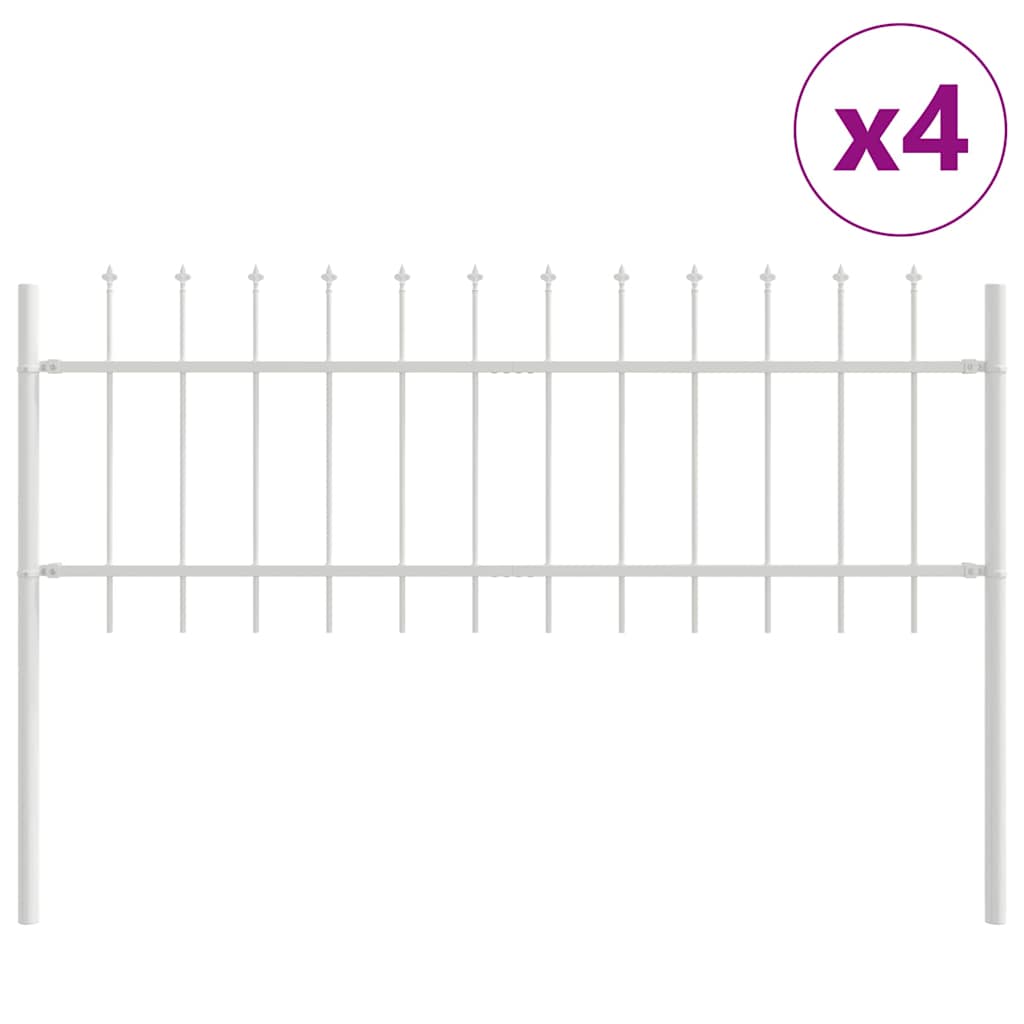 Vidaxl tuinhek 4 pcs wit 6,8 x 0,6 m poedercoating staal