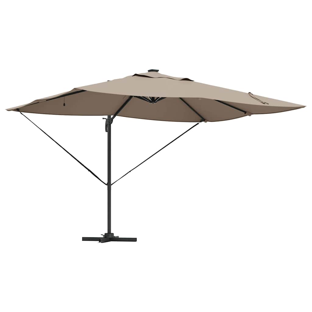 Vidaxl parasol taupe 352 x 251 x 265 cm polyester en aluminium