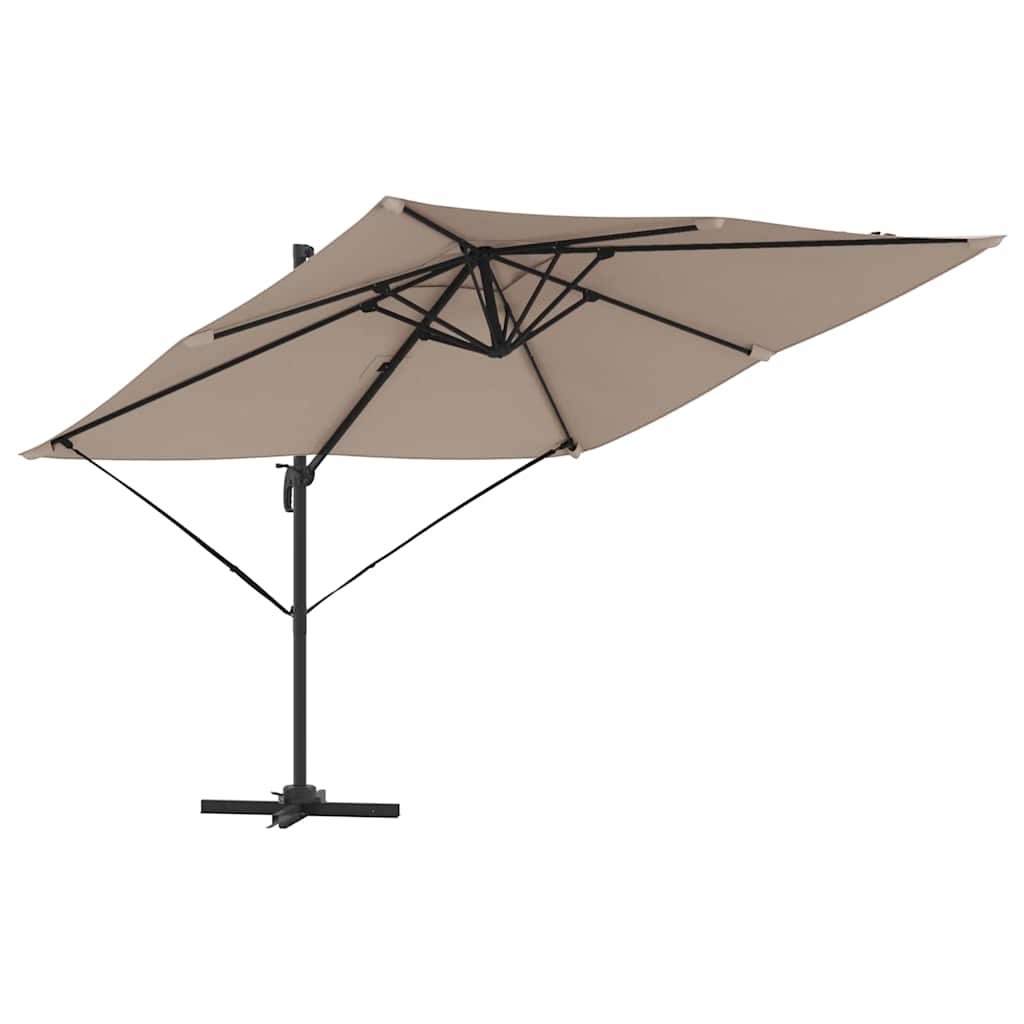 Vidaxl roma parasol taupe 286 x 284 x 265 cm aluminium en polyester
