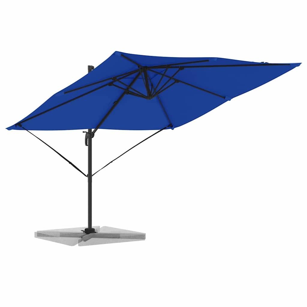 Vidaxl roma parasol blauw 286 x 284 x 265 cm aluminium en polyester