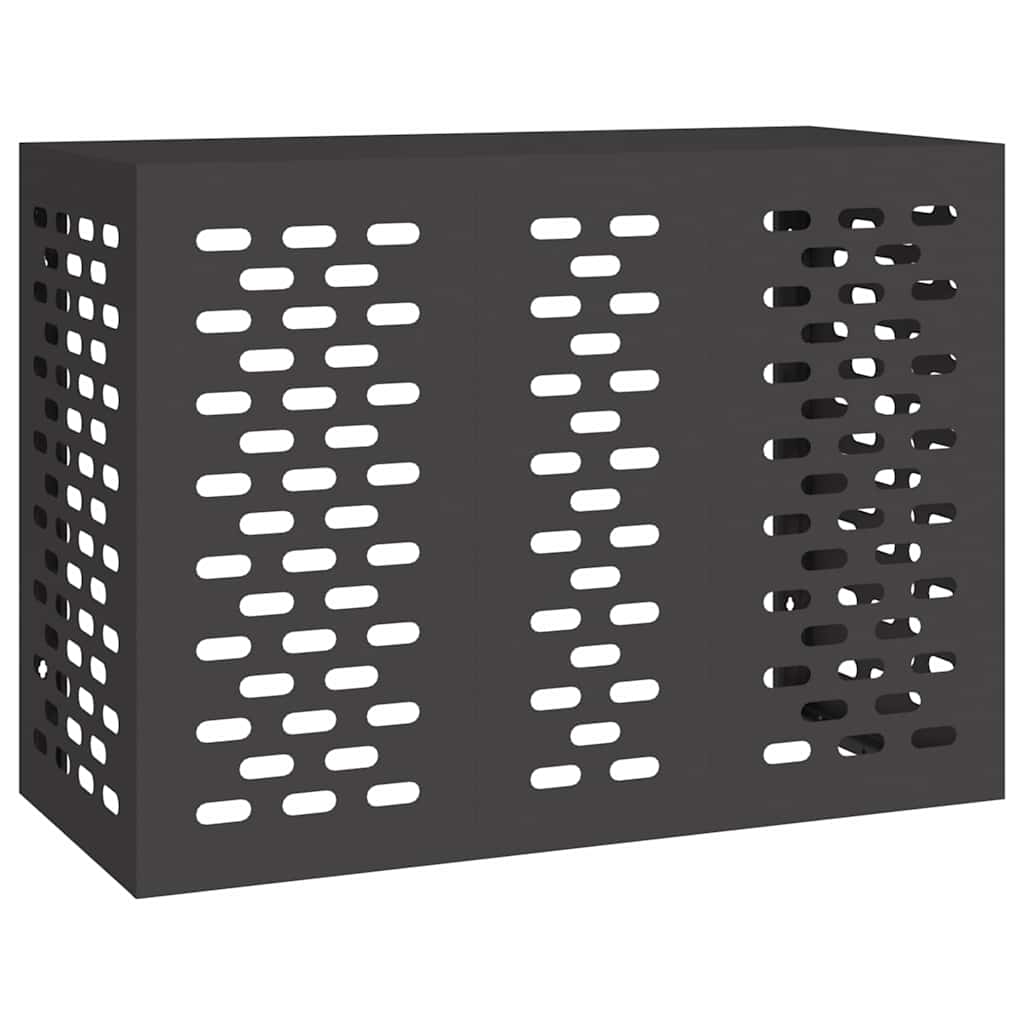Vidaxl airconditioner hoes zwart 110 x 50 x 80 cm staal