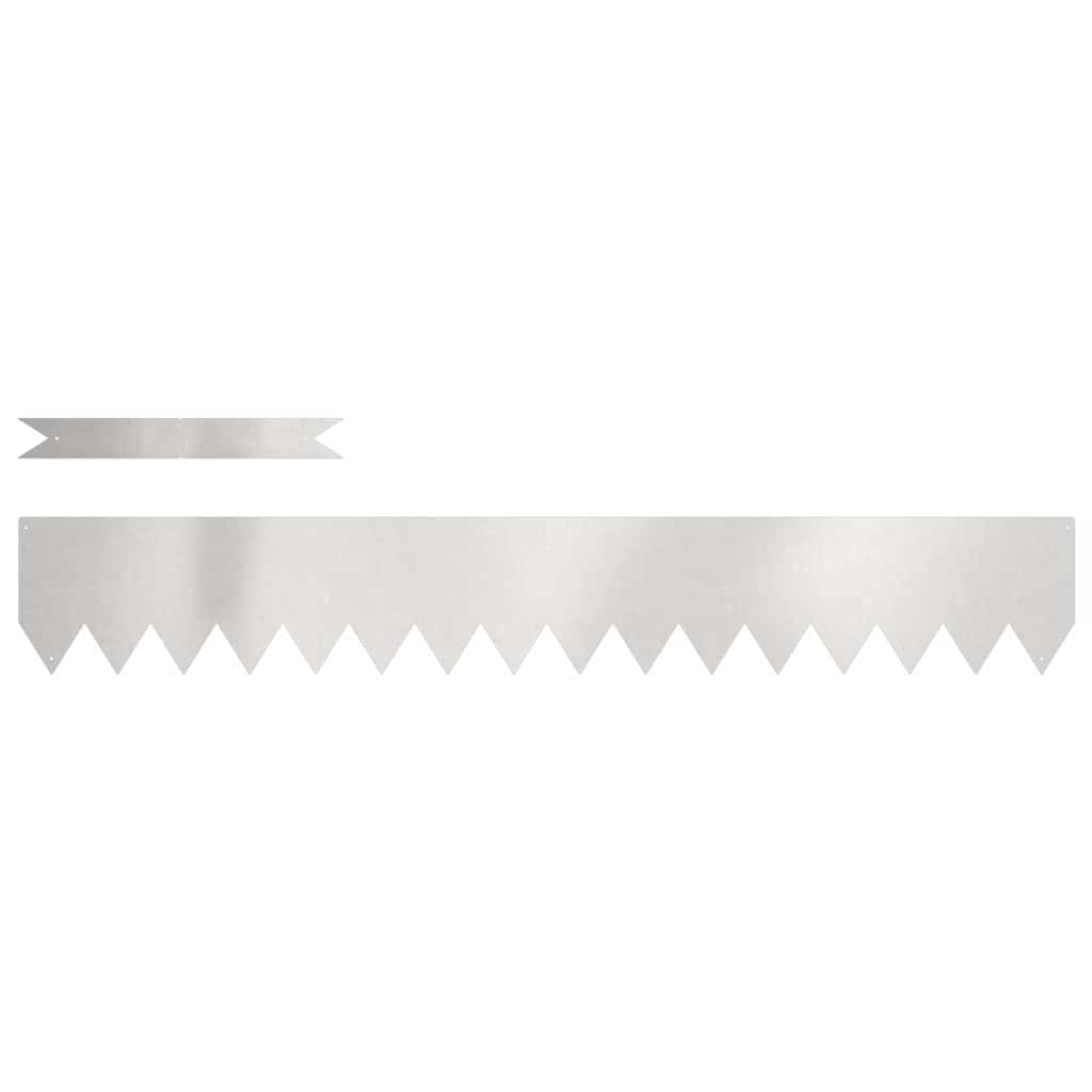 Vidaxl tuinrand 30 pcs zilver 100 x 0.05 x 20 cm roestvrij staal