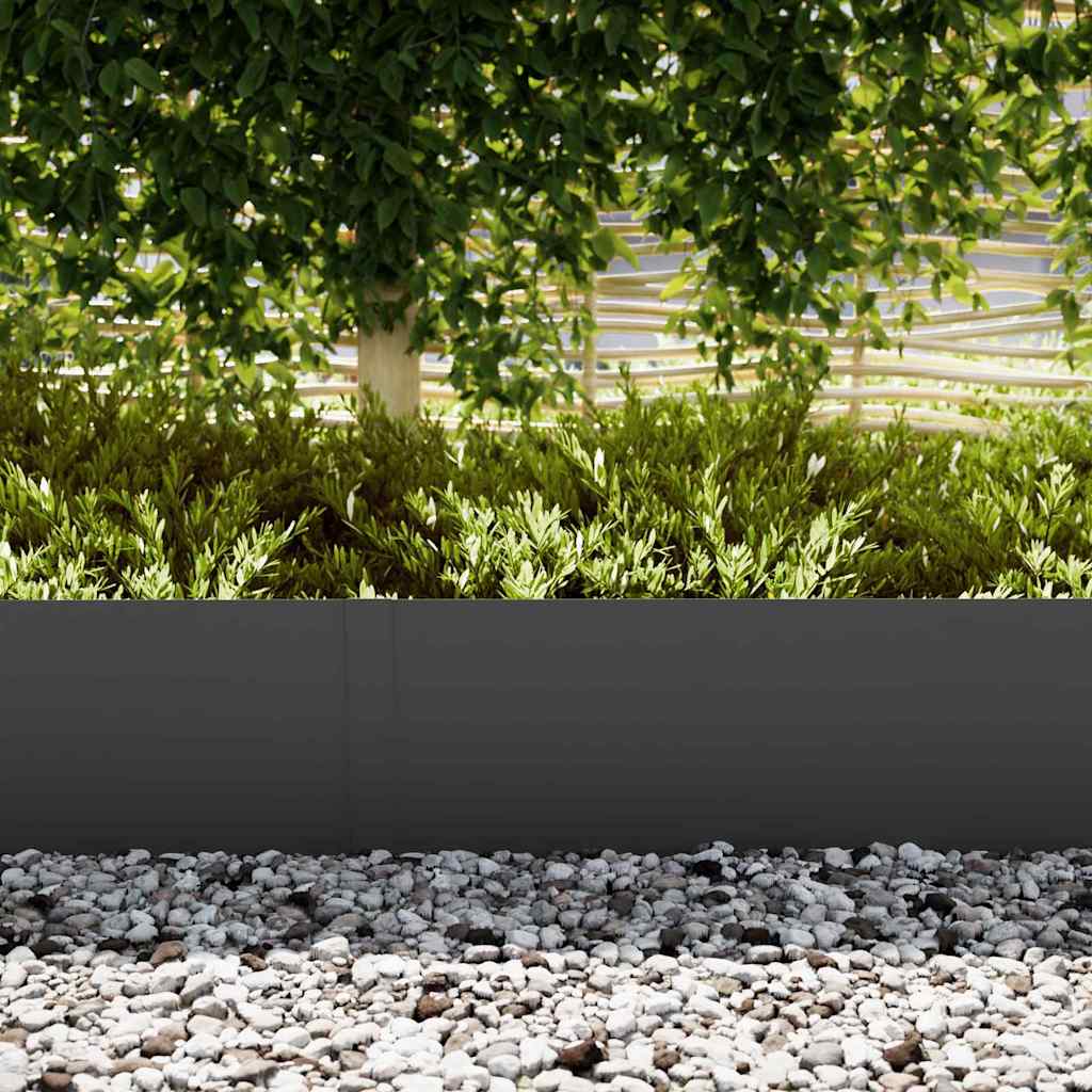Vidaxl tuinrand 20 pcs zwart 100 x 0.05 x 20 cm koudgewalst staal