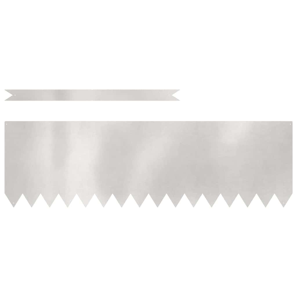 Vidaxl tuinrand 10 pcs zilver 100 x 0.05 x 20 cm roestvrij staal