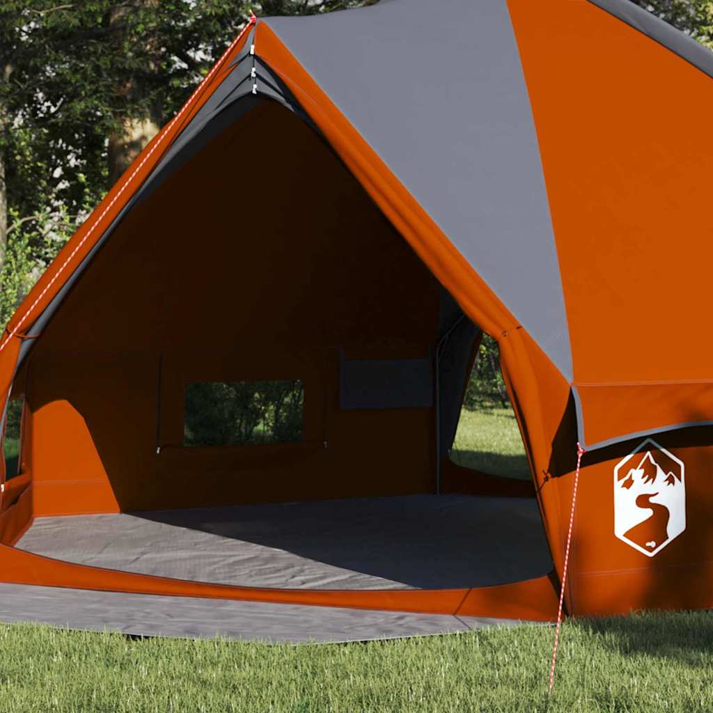 Vidaxl teepee tent met dak grijs en oranje 490 x 410 x 210 cm