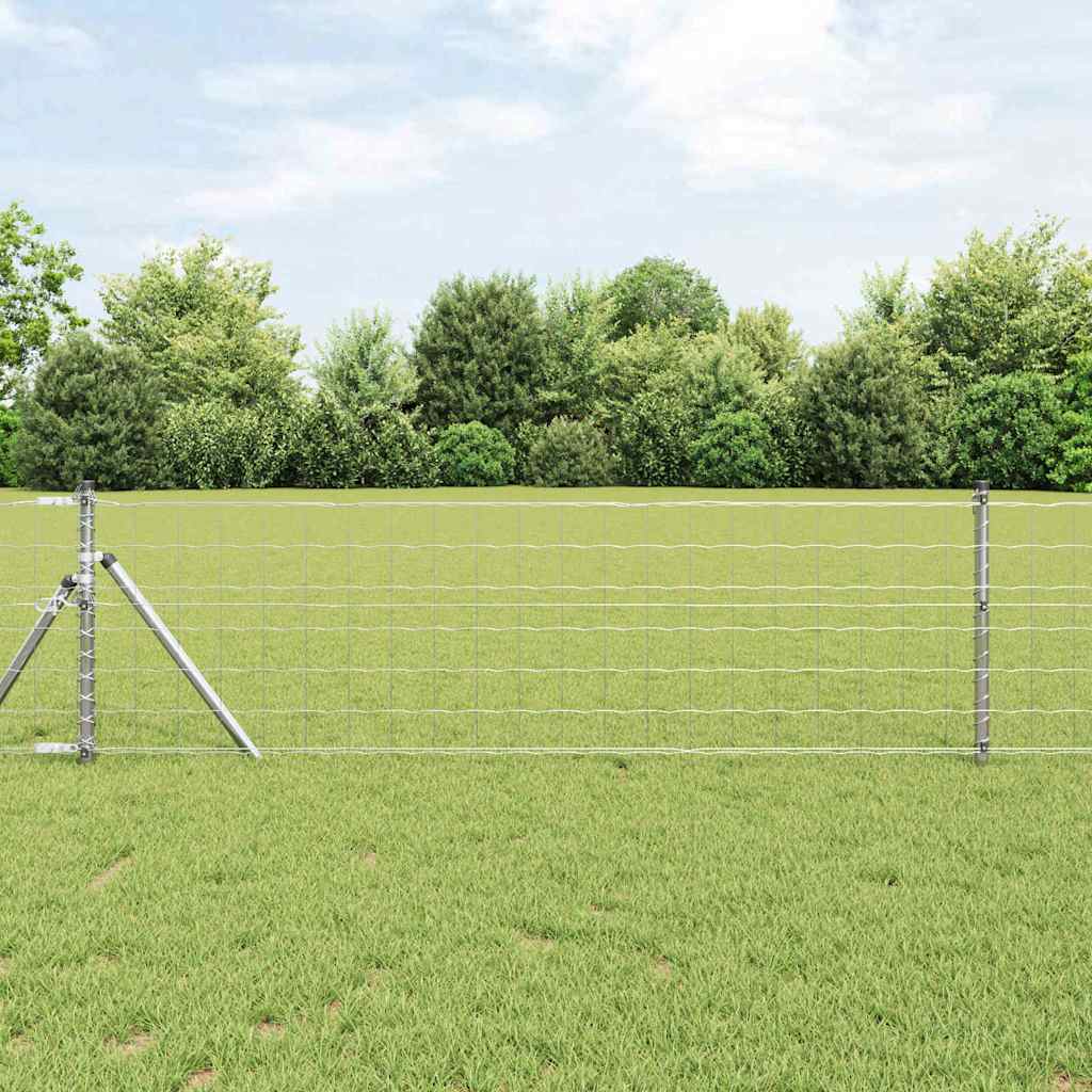 Vidaxl euro hek zilver 0.8 x 25 m warmverzinkt ijzer