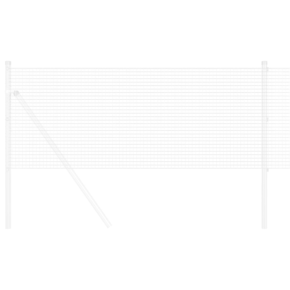 Vidaxl gelaste draadhek zilver 0.6 x 10 m