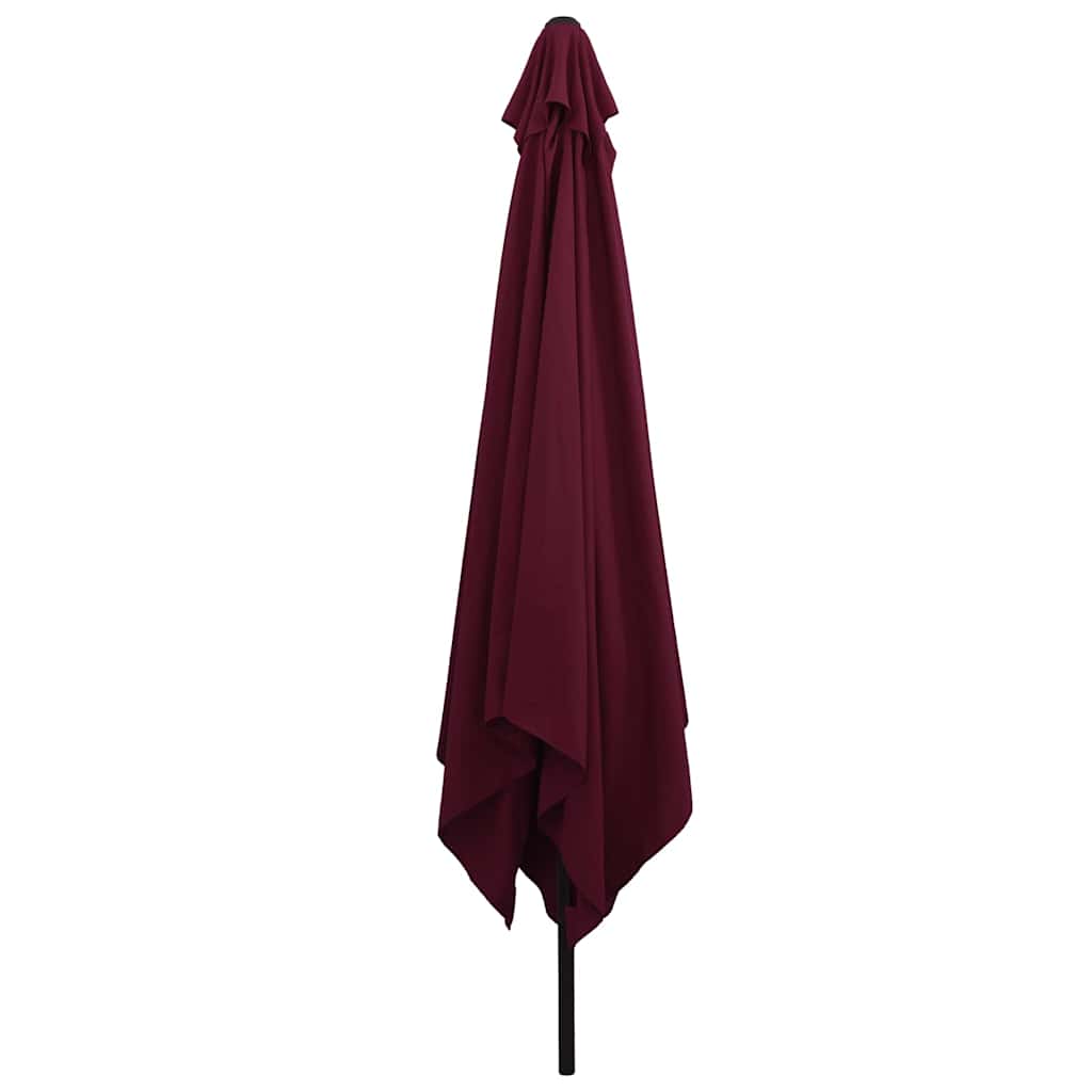 Vidaxl tuinparasol bordeaux rood 295 x 295 x 245 cm polyester en staal